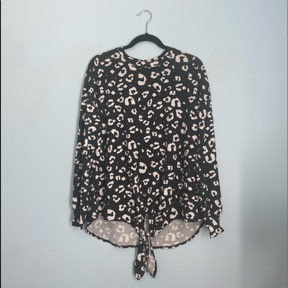 Animal Print Long Sleeve Top